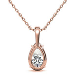 Pear Cut Moissanite Diamond Solitaire Pendant