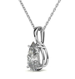 Pear Cut Moissanite Diamond Solitaire Pendant