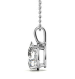 Pear Cut Moissanite Diamond Solitaire Pendant