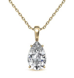 Pear Cut Moissanite Diamond Solitaire Pendant