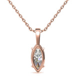 Marquise Cut Moissanite Basket Prong Pendant