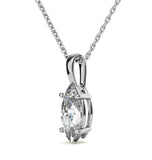 Marquise Cut Moissanite Basket Prong Pendant