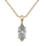 Marquise Cut Moissanite Basket Prong Pendant