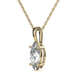 Marquise Cut Moissanite Basket Prong Pendant