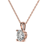 Round Brilliant Cut Heart Prong Moissanite Pendant Gift