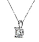 Round Brilliant Cut Heart Prong Moissanite Pendant Gift