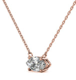 East To West Marquise Cut Moissanite Pendant