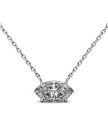 East To West Marquise Cut Moissanite Pendant