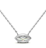 East To West Marquise Cut Moissanite Pendant