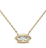 East To West Marquise Cut Moissanite Pendant