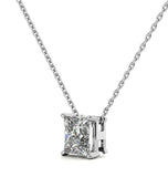 Princess Cut Moissanite Solitaire Pendant