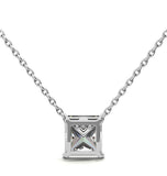 Princess Cut Moissanite Solitaire Pendant