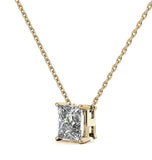 Princess Cut Moissanite Solitaire Pendant