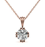 Round Brilliant Cut Three Prong Moissanite Pendant