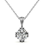 Round Brilliant Cut Three Prong Moissanite Pendant