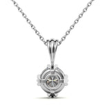 Round Brilliant Cut Three Prong Moissanite Pendant