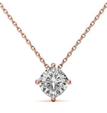 Cushion Cut Moissanite Solitaire Pendant