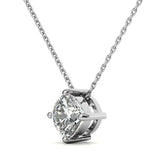 Cushion Cut Moissanite Solitaire Pendant