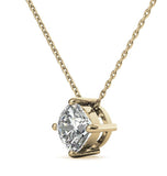 Cushion Cut Moissanite Solitaire Pendant