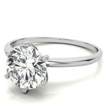 Round Cut Moissanite Solitaire Engagement Ring