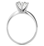 Round Cut Moissanite Solitaire Engagement Ring