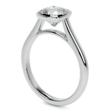 Cushion Cut Moissanite Solitaire Wedding Ring