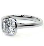 Cushion Cut Moissanite Solitaire Wedding Ring