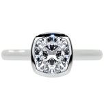 Cushion Cut Moissanite Solitaire Wedding Ring