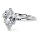 Pear Cut Moissanite Solitaire Wedding Statement Ring