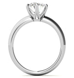 Oval Cut Moissanite Knife Edge Shank Solitaire Wedding Ring