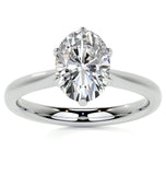 Oval Cut Solitaire Moissanite Engagement Ring