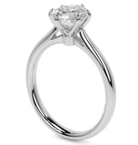 Oval Cut Solitaire Moissanite Engagement Ring