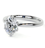 Oval Cut Solitaire Moissanite Engagement Ring