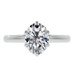 Oval Cut Solitaire Moissanite Engagement Ring