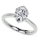 Oval Cut Solitaire Moissanite Engagement Ring