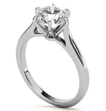 Six Prong Round Cut Moissanite Solitaire Promise Ring