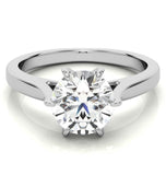 Six Prong Round Cut Moissanite Solitaire Promise Ring