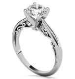 Moissanite Round Cut Unique Solitaire Ring