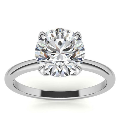 Moissanite VVS1 Round Cut Solitaire Promise Ring