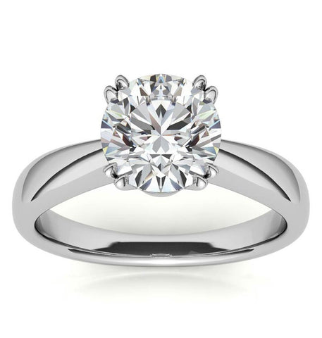 Round Cut Moissanite Solitaire Promise Ring