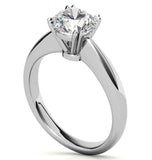 Round Cut Moissanite Solitaire Promise Ring