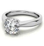 Round Cut Moissanite Solitaire Promise Ring