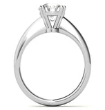 Round Cut Moissanite Solitaire Promise Ring