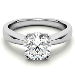 Round Cut Moissanite Solitaire Promise Ring