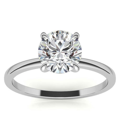 Solitaire Moissanite Diamond Round Cut Ring