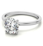 Solitaire Moissanite Diamond Round Cut Ring