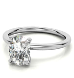 Oval Cut Solitaire Moissanite Engagement Ring