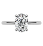 Oval Cut Solitaire Moissanite Engagement Ring