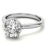 Round Brilliant Cut Moissanite Engagement Ring