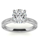 Moissanite Round Cut Vintage Engagement Ring